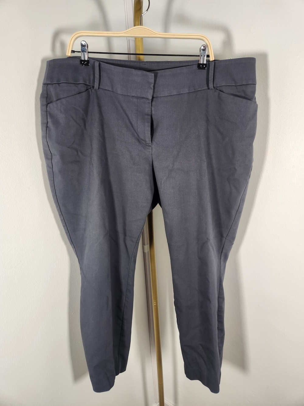 LOFT Plus Marisa Gray Straight-Leg Trousers